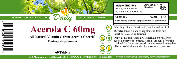 Daily Manufacturing Acerola C (Vitamin C from Acerola Cherries)