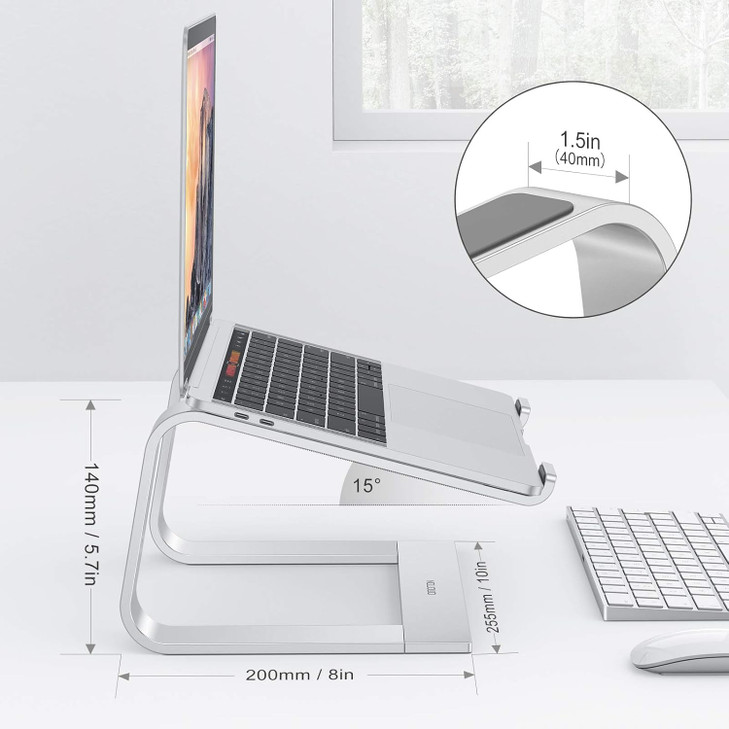 OMOTON Laptop Stand, Detachable Laptop Mount, Aluminum Laptop Holder Stand for Desk, Compatible with MacBook Air/Pro, Dell, HP, Lenovo and All Laptop