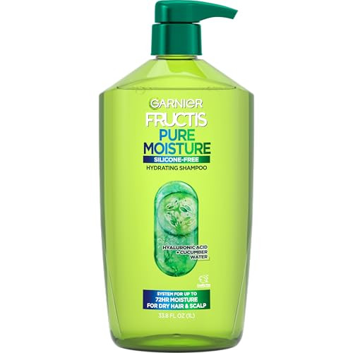 Garnier Fructis Pure Moisture Hydrating Shampoo for Dry Hair and Scalp, 33.8 Fl Oz, 1 Count (Packaging May Vary)