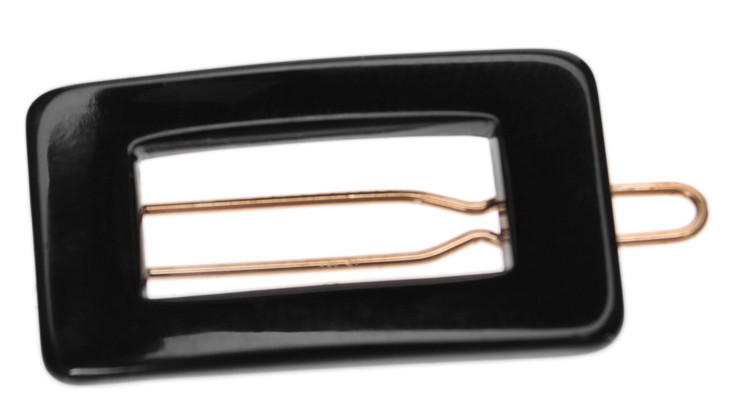 France Luxe Mini Portrait Tige Boule Barrette - Black