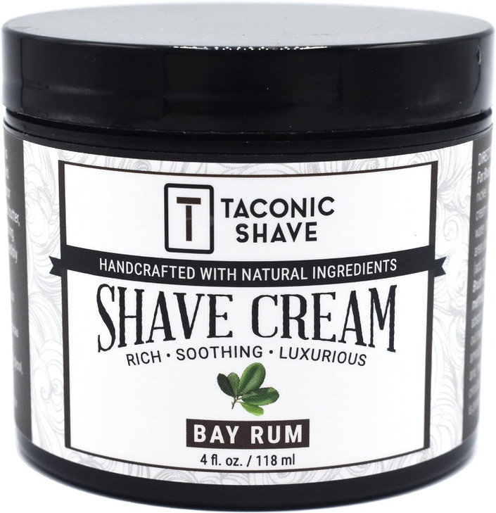 Taconic Shave, All Natural Shave Cream  Highly-Concentrated, Shaving Cream for Men  4 oz. Moisturizing Shaving Cream Tub with Skin Soothing Ingredi