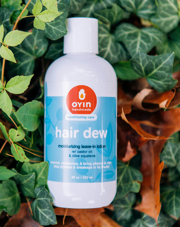 Oyin Handmade Hair Dew Daily Quenching Hair Lotion with Castor Oil and Olive Squalane, 8 oz
