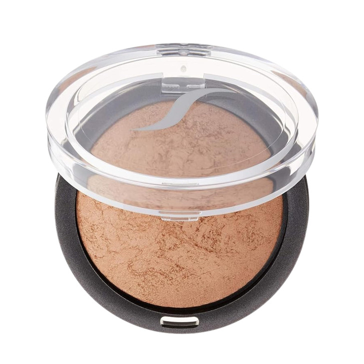 Sorme Cosmetics Baked Bronzer in Warmth (0.2oz)| With Skin-Revitalizing Vitamin E and Botanical Extracts | Versatile Wet/Dry Powder Bronzer with Shim