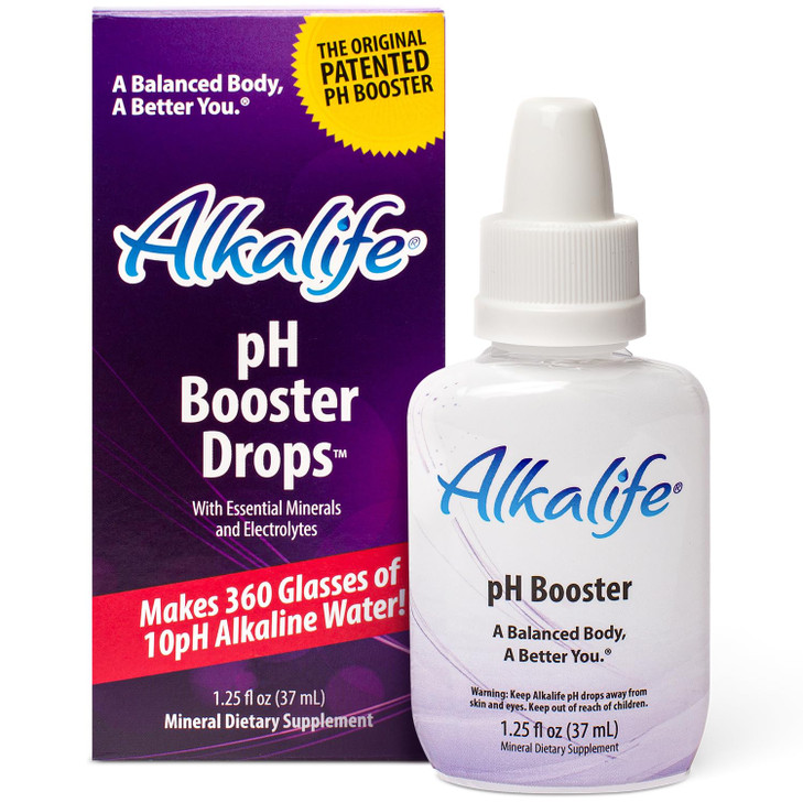 Alkalife pH Booster Drops | The First Patented Alkaline Water Booster to Neutralize Acid & Balance pH for Immune Support, Peak Performance, Detox, Ov