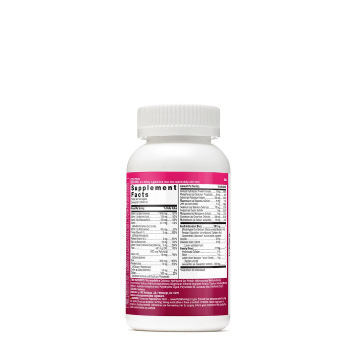 GNC Milestones Teen Multivitamin for Girls 12-17, 120 Caplets, Supports Energy Production and Healthy Skin, Bone Health and Immunity
