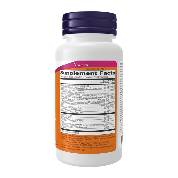 NOW Foods Supplements, Co-Enzyme B Complex with Alpha Lipoic Acid and CoQ10, Nutritional Health, 60 Veg Capsules