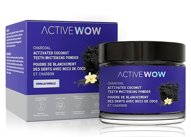 Active Wow Teeth Whitening Charcoal Powder Natural