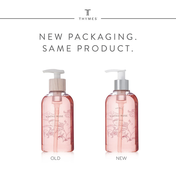 Thymes Moisturizing Hand Wash Soap with Pump - Luxury Hand Soap Gently Cleanses & Moisturizes - Skin Care with Glycerin & Noni fruit - Classic, Flora