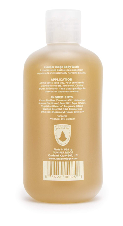 JUNIPER RIDGE Cascade Forest Body Wash - All-Purpose Liquid Castile Soap, Multi-Use Body Wash, Shampoo, Hand Wash, Face Wash, Clean, Vegan, Paraben F