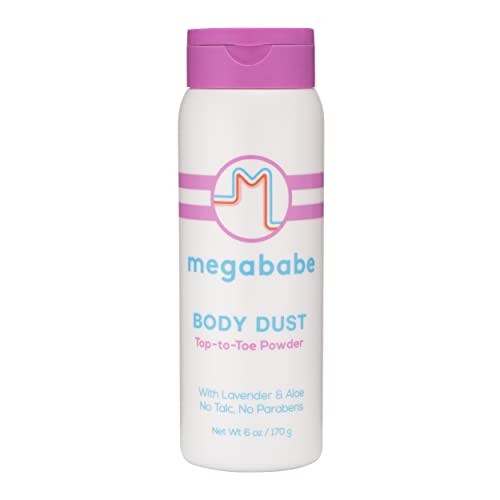 Megababe Sweat Absorbing Body Powder - Body Dust | with Lavender & Aloe | Talc-Free, All Natural (6 oz (Pack of 1))
