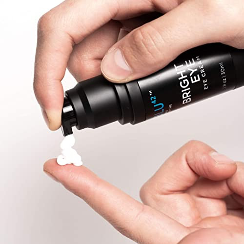 BLU42 Men's Bright Eye Cream  Anti-Aging Under Eye Treatment for Dark Circles, Puffiness & Fine Lines  1 fl oz