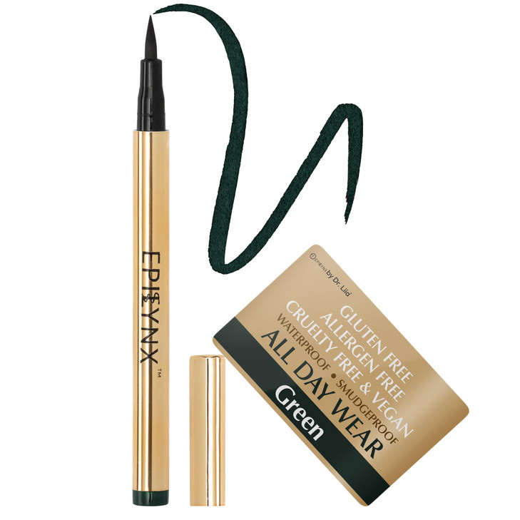 Liquid Eyeliner - Hypoallergenic Eyeliner with Fine Brush Tip, Long-Lasting Waterproof Eye Liner - Cruelty-Free, Vegan, Hypoallergenic, Gluten-Free,