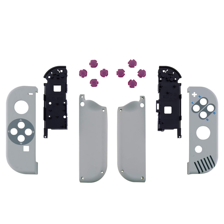 eXtremeRate DIY Replacement Shell Button for Nintendo Switch & Switch OLED, Classic 1989 GB DMG-01 Style Soft Touch Housing with ABXY Direction Butto