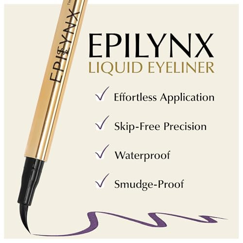 Liquid Eyeliner - Hypoallergenic Eyeliner with Fine Brush Tip, Long-Lasting Waterproof Eye Liner - Cruelty-Free, Vegan, Hypoallergenic, Gluten-Free,
