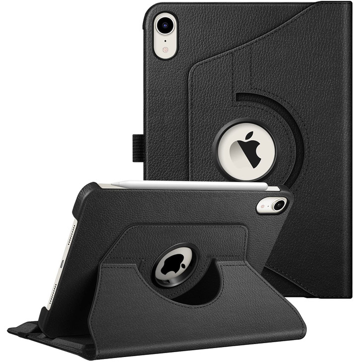 Fintie Rotating Case for iPad Mini 7 (A17 Pro, 7th Generation) 2024 / iPad Mini 6 (6th Gen) 8.3 Inch - 360 Degree Swiveling Stand Protective Back Cov