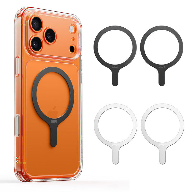 ESR for MagSafe Sticker, MagSafe Ring, 4 Pack Metal Ring for Phone Case, Universal Wireless Charger Conversion Kit for iPhone 17/16/16e/15/14/13/12/1