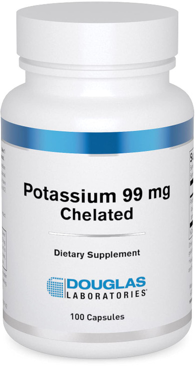 Douglas Laboratories Potassium 99 mg Chelated | Supports Nerve Impulses, Skeletal Muscle Function, and Already Normal Blood Pressure* | 100 Capsules