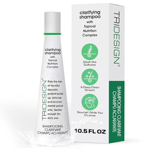 TRIDESIGN Hair Care Clarifying Shampoo - Liquid Shampoo for Hair Deep Cleansing - Build Up & Impurities - Perfect Hair Care Products & Everyday - 10.