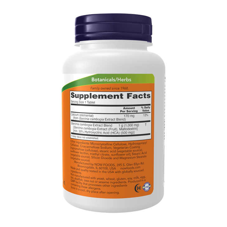 NOW Foods Supplements, Garcinia (Garcinia Cambogia) 1,000 mg, Healthy Metabolism*,Weight Loss, 120 Tablets