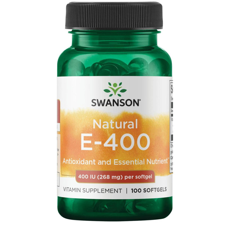 Swanson Natural Vitamin E 400 IU - Dietary Supplement for Daily Antioxidant Support - Can Support Immune System - Essential Nutrient and Vitamin Supp