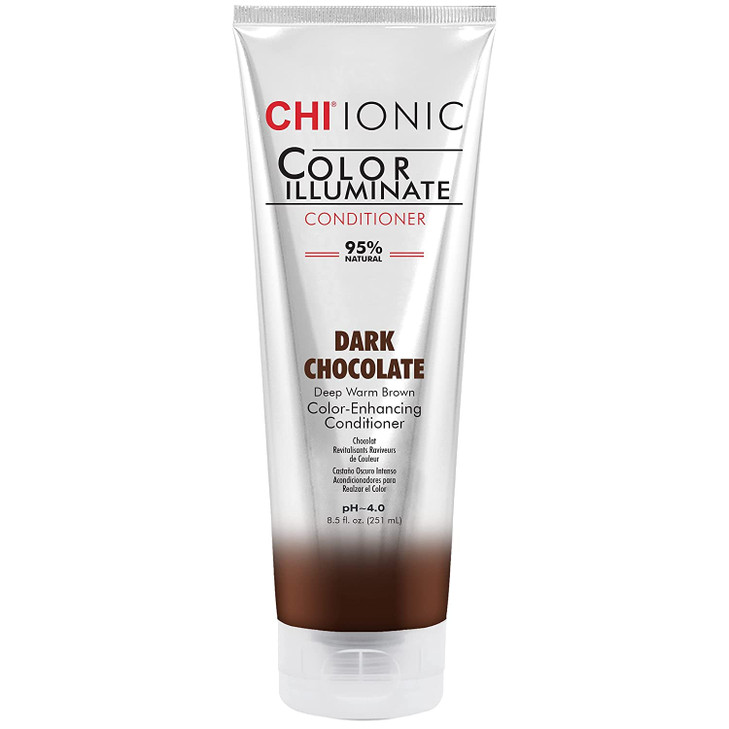 CHI Color Illuminate Conditioner, Helps Maintain Fresh Color In Natural & Color-Treated Hair, Sulfate, Paraben, & Cruelty-Free, Dark Chocolate, 8.5 O