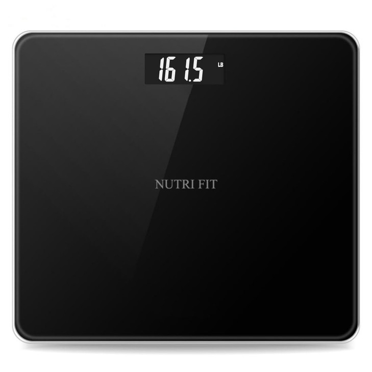 NUTRI FIT Digital Bathroom Scale for Body Weight, Bath Scale for Accurate Weight Watching with Large LCD Display, Most Accurate for The Elderly Safe