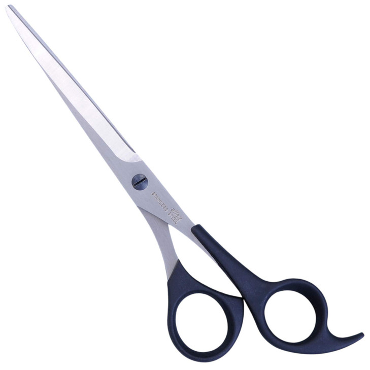 ALLEX Japanese Self Hair Cutting Scissors 7 Inch for Men and Women, Home Haircut Barber Scissors, Japanese Stainless Steel, Black, Made in JAPAN