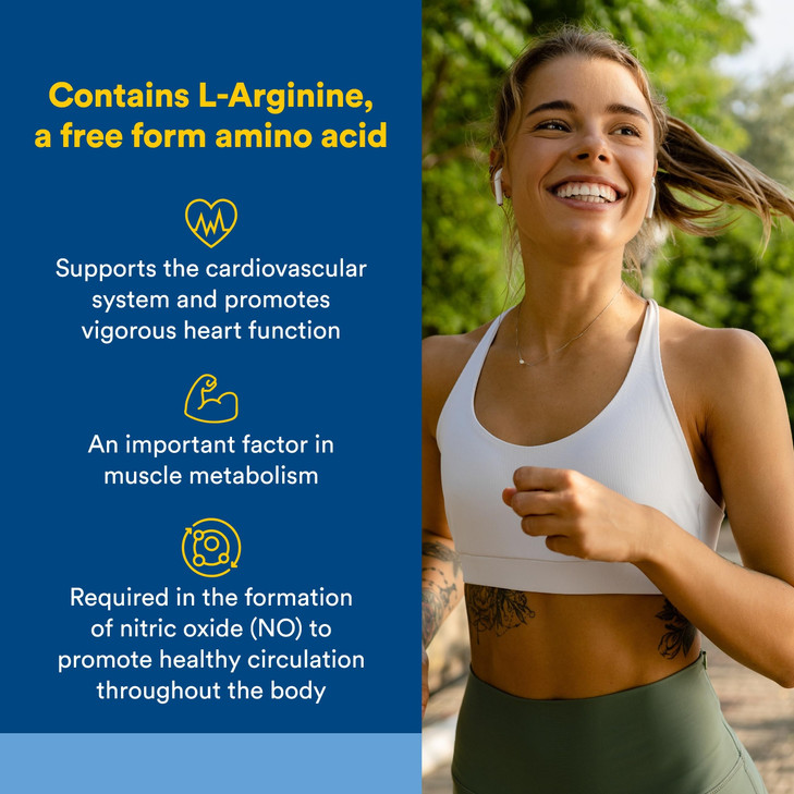 Natural Factors, L-Arginine 500 mg, Supports a Healthy Cardiovascular System, Heart and Muscle Metabolism, 180 capsules (180 servings)