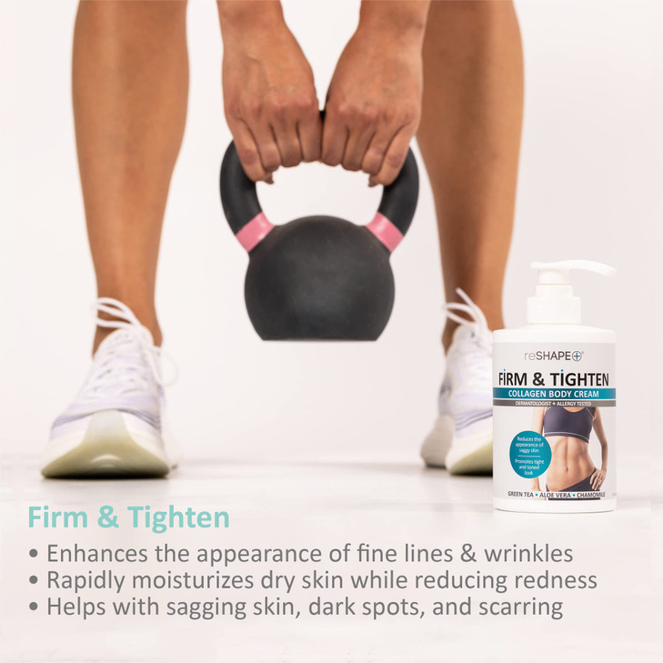 Reshape+ Collagen Cream Skin Care Face Lotion & Body Lotion For Dry Skin | Skin Tightening Cream Collagen Firming Lotion Body Moisturizer Lifts, Firm