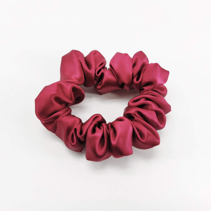 Luxury Mulberry Hair Tie, Vintage Style Scrunchies, 3-Pack Soft Premium Scrunchies (Ivory,Wine,Lake Blue)