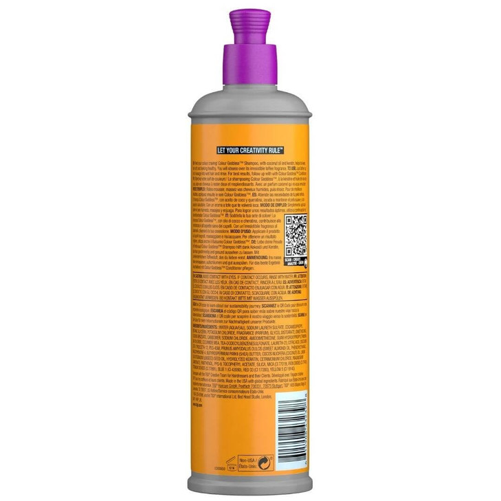Bed Head by TIGI Colour Goddess Anti-Fade Shampoo, Oil-Infused for Color Treated Hair, 13.53 fl oz