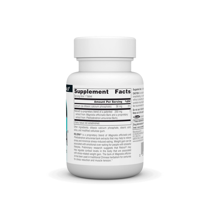 Source Naturals Relora, Promotes Healthy Eating Behavior and Muscle Relaxation Support*, 250 mg - 90 Tablets