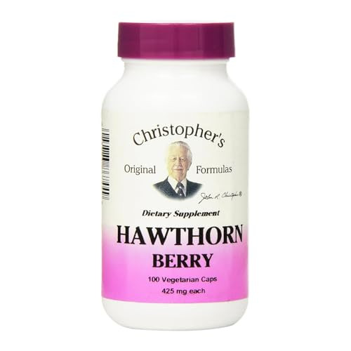 Christopher's Original Formulas Hawthorn Berry Capsules, Herbal Supplement for Heart & Cardiovascular Wellness, 100 Capsules