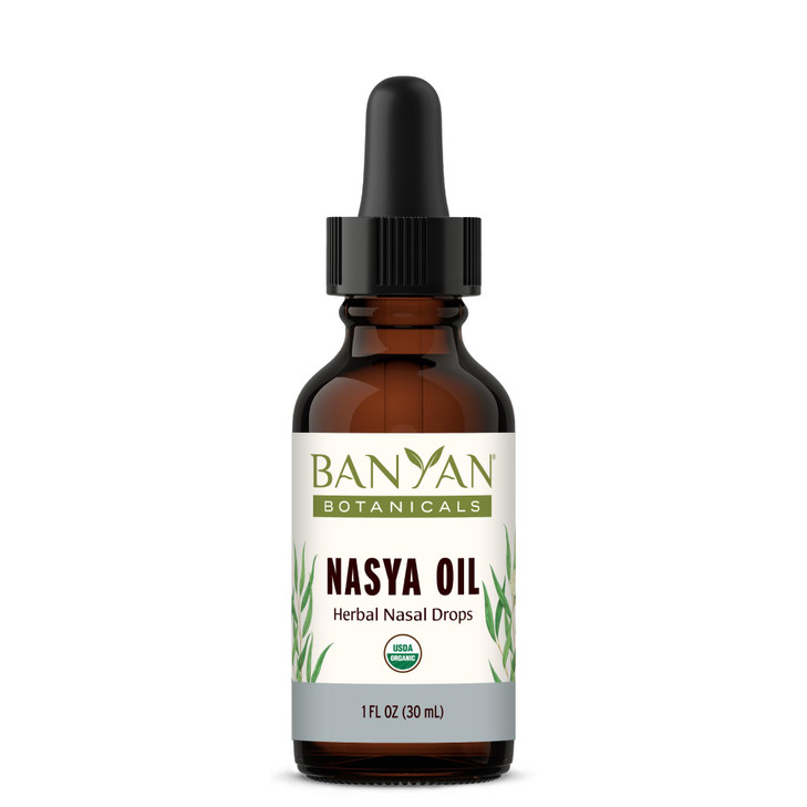 Banyan Botanicals Organic Nasya Oil  Herbal Nasal Drops for Clear Breathing  Ayurvedic Nose Moisturizer & Sinus Lubricant for Dryness & Travel  1