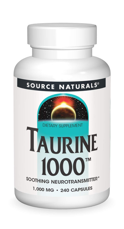 Source Naturals Taurine, Soothing Neurotransmitter*, 1000mg - 240 Capsules