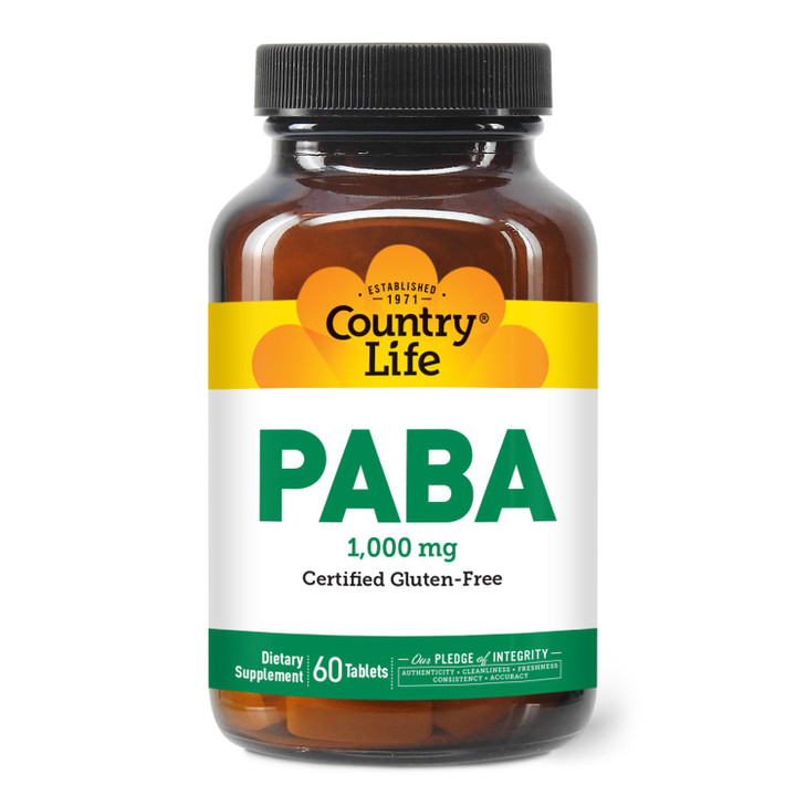 Country Life, Paba 1000Mg, 60 Count
