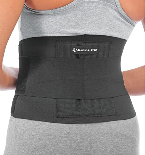 MUELLER Sports Medicine Adjustable Back Brace, Ideal for Upper and Lower Back Pain, Relief & Support for Men and Women, Strains, Sciatica, Scoliosis,