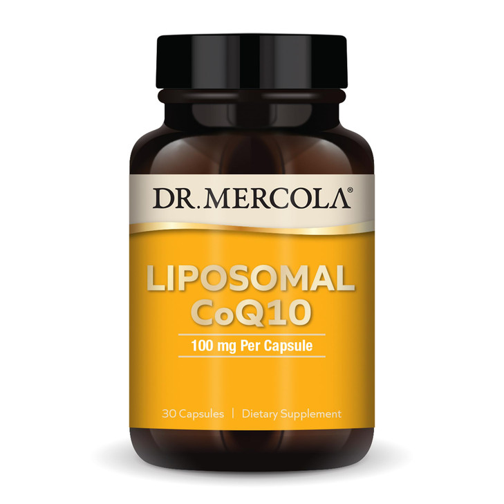 Dr. Mercola, Liposomal Ubiquinol CoQ10 Dietary Supplement, 30 Servings (30 Capsules), Supports Brain and Cardiovascular Health, Non GMO, Soy-Free, Gl
