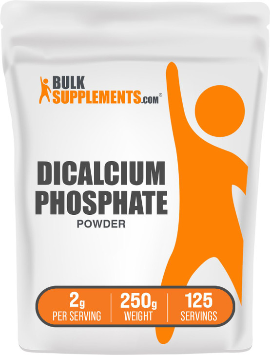 BulkSupplements.com Dicalcium Phosphate Powder - Calcium Supplement, DCP Supplement - Unflavored & Gluten Free, 2g per Serving, 250g (8.8 oz) (Pack o