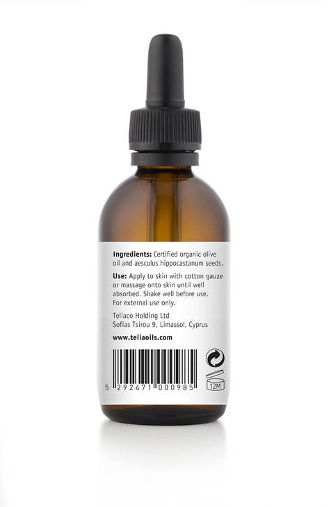 Teliaoils Horse Chestnut Infused Oil Extract (Macerated Oil), 1.7 Fl Oz - 50 Ml/soothing and Antioxidant - Excellent for Varicose Veins