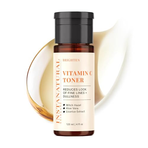 InstaNatural Vitamin C Face Toner, Brightens, Balances pH and Reduces Signs of Aging, Fine Lines and Wrinkles, with Witch Hazel, Lavender and Geraniu