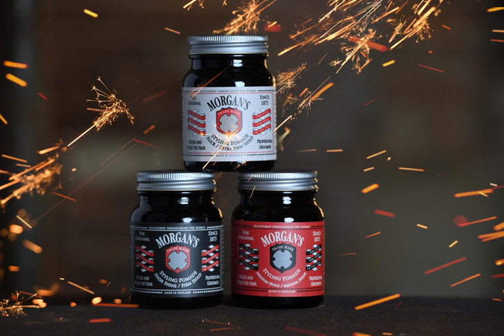 Morgan's Pomade Styling Pomade, High Shine, Strong Hold and Water Soluble with Bergamot and Patchouli Scent, for All Hair Types 100g