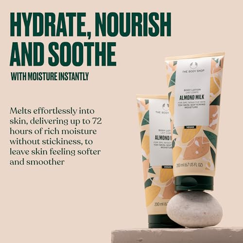 The Body Shop Almond Milk and Honey Body Lotion  Hydrating & Moisturizing Skincare for Dry and Sensitive Skin  Hypoallergenic  6.7 oz