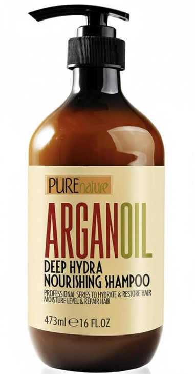 Moroccan Argan Oil Shampoo - Sulfate SLS Paraben Free Moisturizing Treatment for Women and Men - For All Types Including Curly, Dry, Damaged and Oily