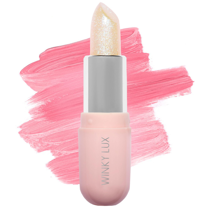 Winky Lux Unicorn Glimmer Balm -Hydrating ph Lip Balm, Natural Pink Tint with pH Color Changing, Moisturize & Soften Lips While Leaving Sheer Pink Ti