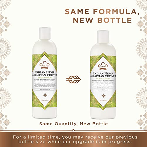 Nubian Heritage Body Lotion Indian Hemp & Haitian Vetiver for All Skin Types Made with Fair Trade Shea Butter, 13 oz