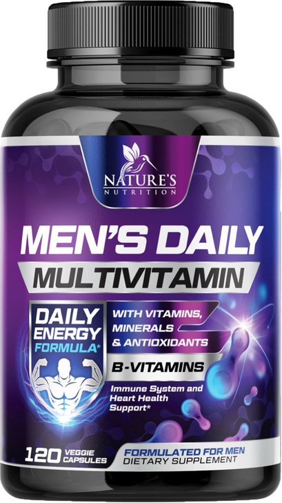 Multivitamin for Men - Advanced Supplement with Full-Spectrum Formula, Essential Vitamins A, C, D, E, & Zinc - High Potency B Vitamins Multi - Mens
