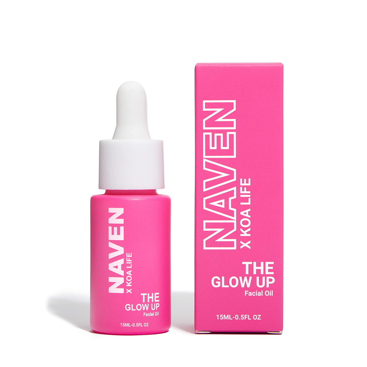 KOA LIFE X NAVEN The Glow Up - Daily Anti-Aging Facial Oil, Ultra Hydrating Face Oil, Face Moisturizer, Serums, Vegan, Chemical Free - 0.5 Fl Oz