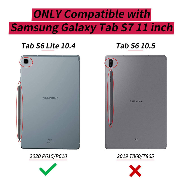 BFSEROBJ for Samsung Galaxy Tab S6 Lite Case 10.4 inch 2022/2020 Release Lightweight Smart Case PU Leather Adjustable Stand Protective Cover with Aut