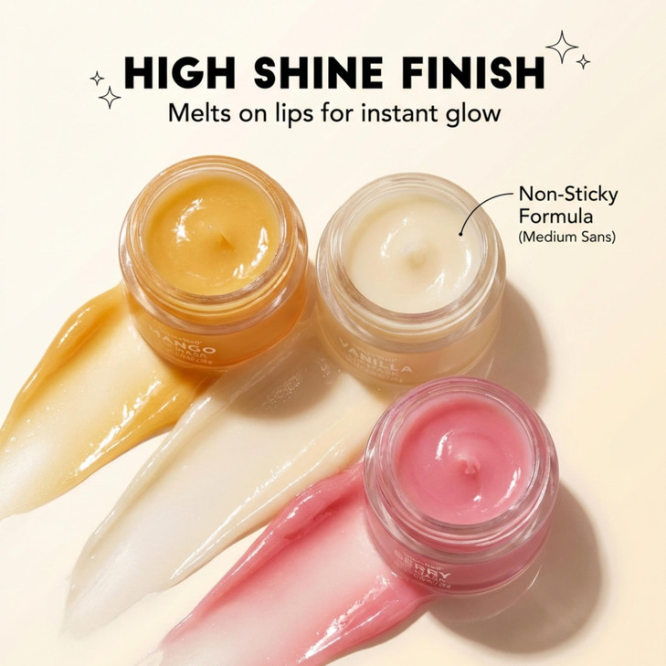 NATURE WELL Hydrating Lip Masks Variety Pack, Includes Mango, Vanilla & Berry Scents, High-Shine, Non-Greasy, Conditioning & Softening, 0.70 Ounce (P